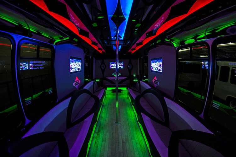 Limo bus interior