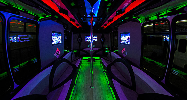Dayton party bus interior